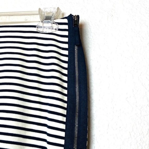 MADEWELL Eventide Blue White Stripe Side Zip Skirt - Picture 4 of 6